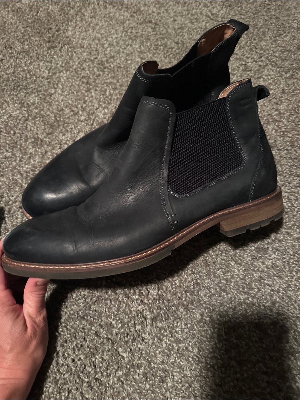 Florsheim Men's Black Leather Chukka Chelsea Boots